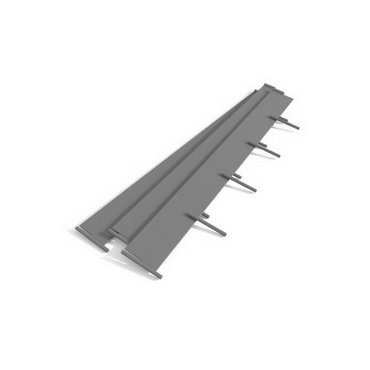Rasenkante schokobraun Metall pulverb. 100 x 10 cm x 1.5mm 